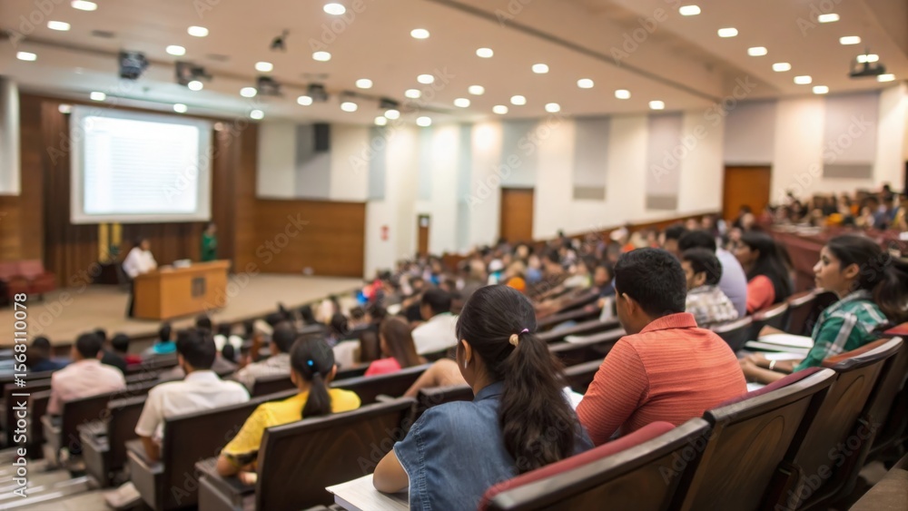 Researchers and engineers collaborating at an academic conference